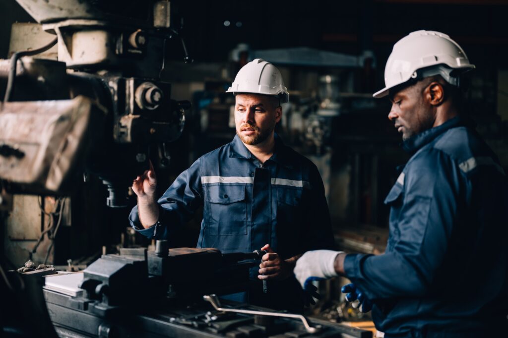 Professional worker of manufacturing factory